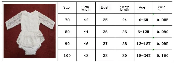 

Long Sleeve Lace Rompers For Baby Girl's Clothes Jumpsuits 2021 Spring Autumn Clothing Kids Solid Color Children Casual 1-3Years