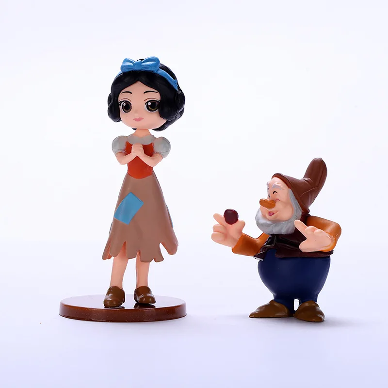 

8 models of Disney Princess Snow White and the seven dwarfs decorative dolls anime figure action figure toys for children