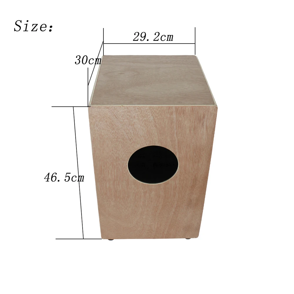 Деревянный барабан Cajon ручной перкуссионный инструмент с резиновыми ножками