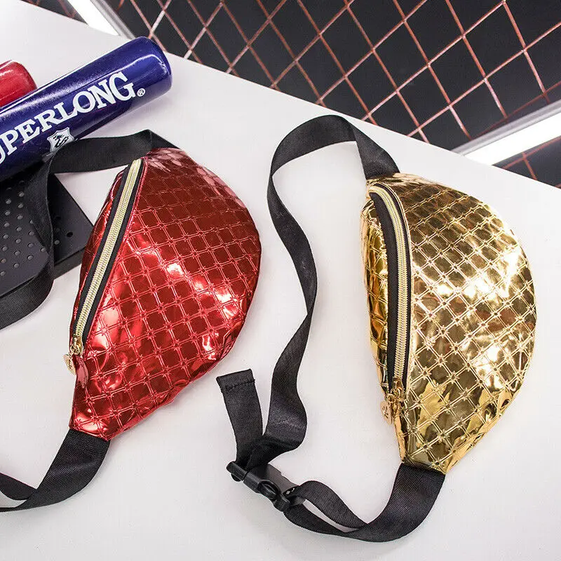 Поясная Сумка для женщин популярная блестящая кожаная Водонепроницаемая