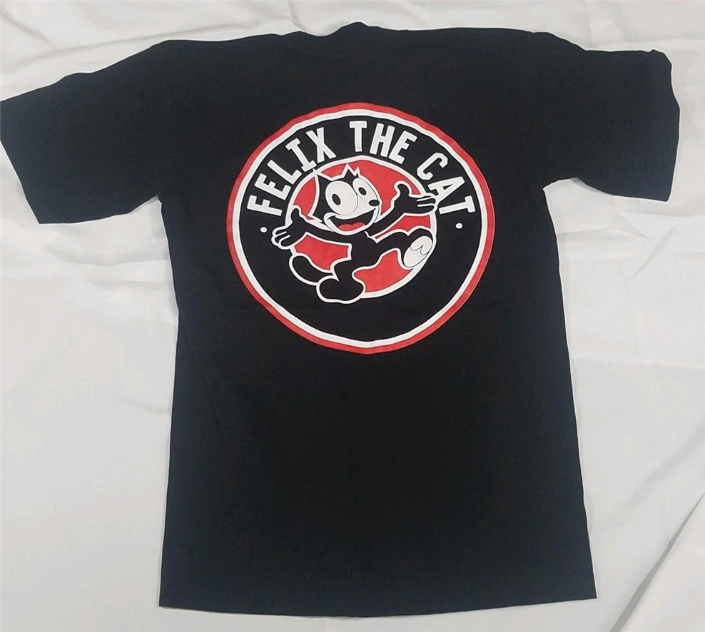 Классическая винтажная футболка с изображением кота Феликса высокого качества |