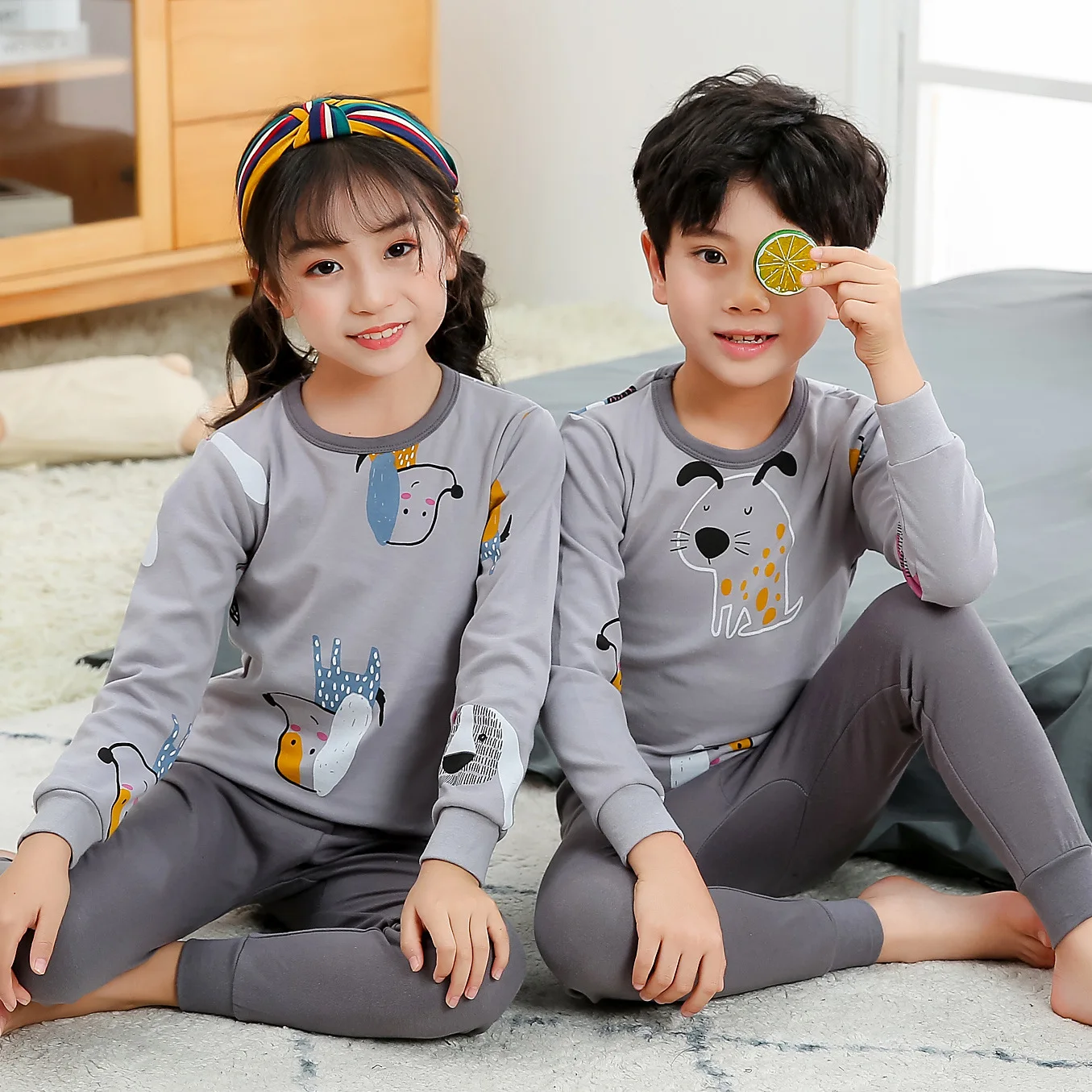 

New Pyjamas Baby Boys Sleepwear Kids 100% Cotton Long Sleeve Fashion Cartoon Panda Totoro Pajamas For Girls Children Clothes Set