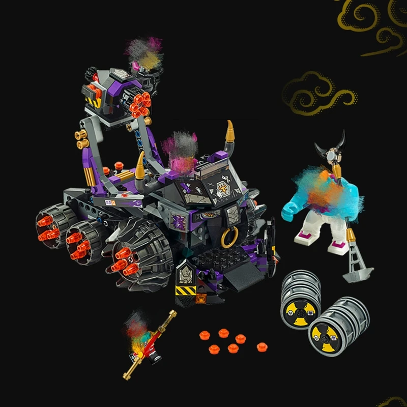 

2021 NEW In stock Monkey Kid Iron Bull Tank Compatible with 80007 Building Blocks Bricks children Toys gifts