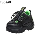 Женские кроссовки на платформе, зимние, теплые, повседневные, толстая подошва 8 см