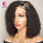 ЕВА короткие волосы, парик Боб 13x6, парики из человеческих волос на сетке спереди, дешевые кудрявые предварительно выщипанные с ребенком волосы, бразильские волосы Remy, парик для женщин