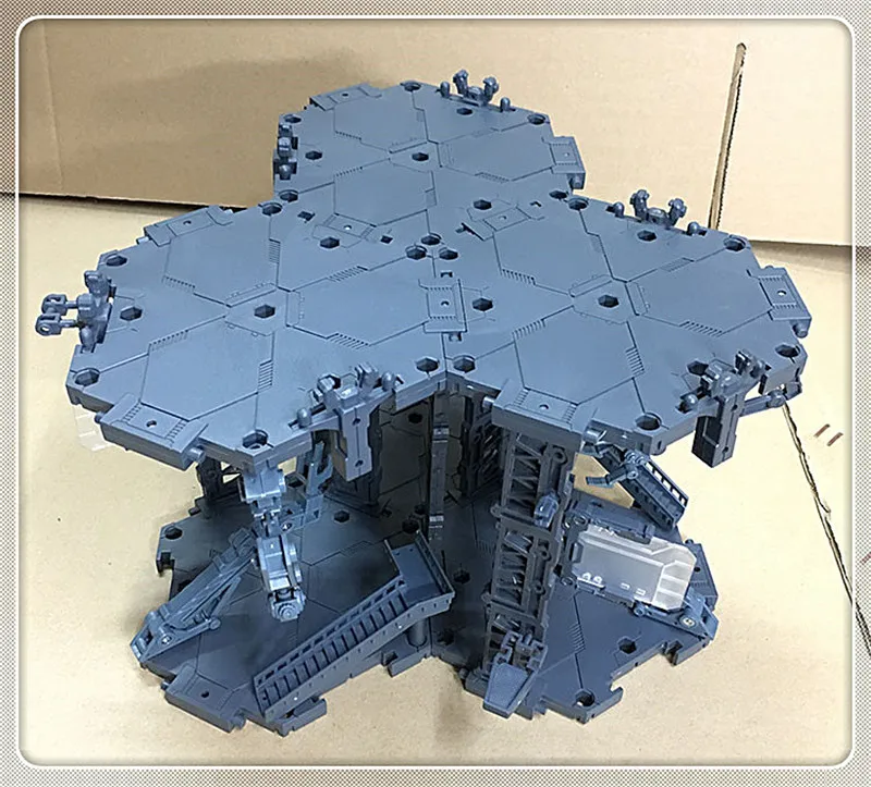 Ангар гаражная база сцена(3 позиции) ДЛЯ Bandai 1/144 RG HG SD BB красная рамка Freedom Unicorn и т. д. Гандам D034