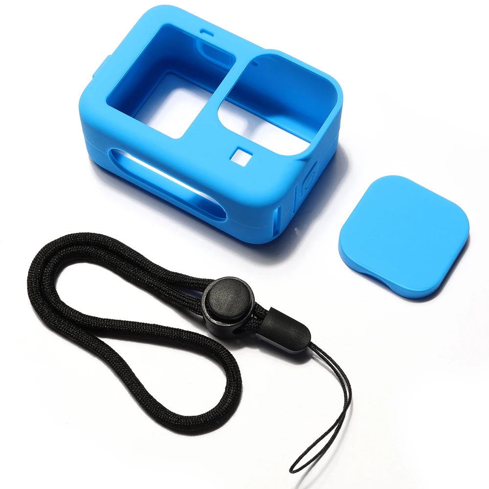 

GoPro Hero 10 9 Silicone Protective Cover Lens Cover For GoPro 9 Accessory Lanyard Sports Camera Lens Cover Gopro9 Accessories
