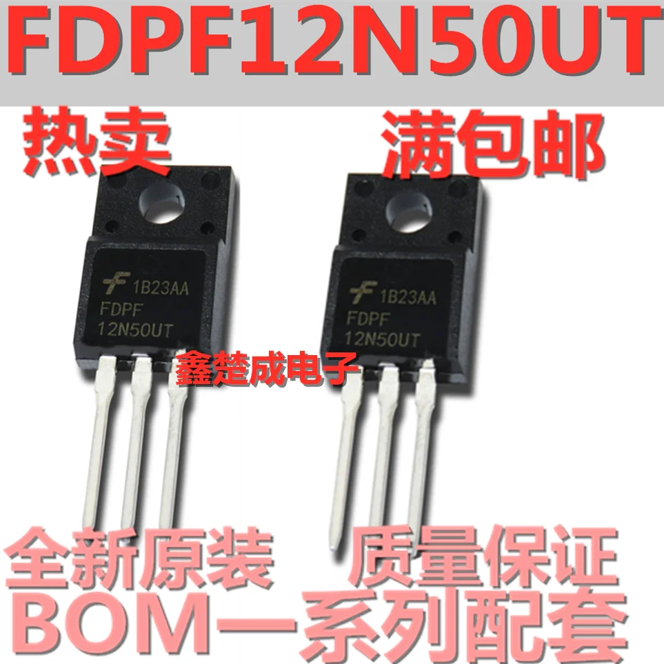 

10 шт./лот FDPF12N50UT 12N50UT 10A/500V N TO-220F
