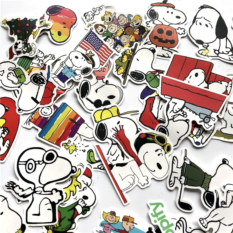 62 шт. чехол для путешествий с рисунком Snoopies наклейки на ноутбук Macbook скейтборды