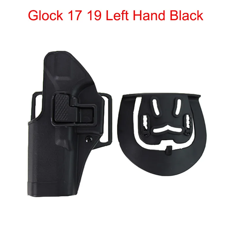 Тактический Чехол-Кобура Glock для левой/правой руки Glock 17 19 22 23 31 32 Airsoft кобура для пистолета Пояс поясной охотничий аксессуар - Цвет: Left Black