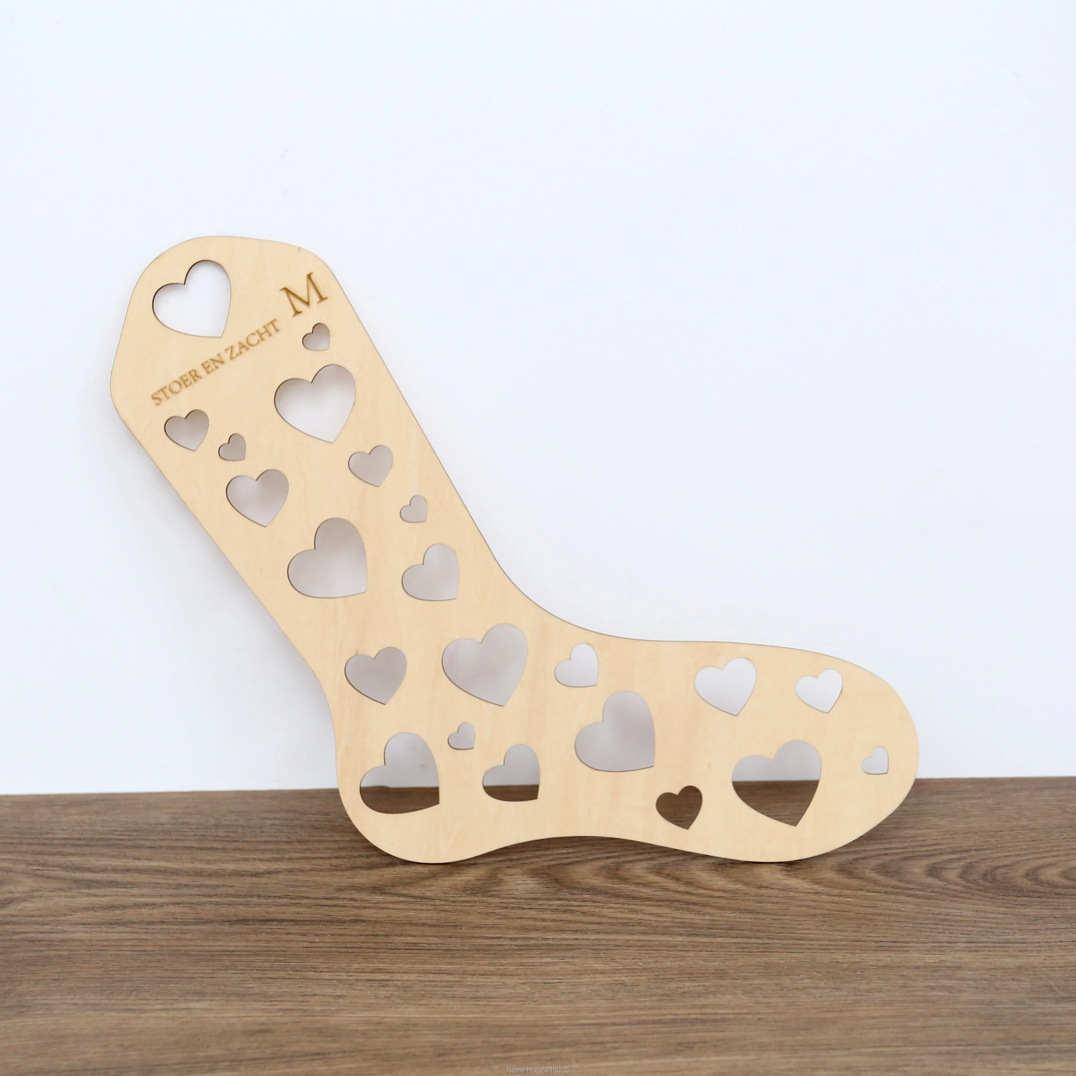 Пользовательские 2 шт деревянные лазерные осенние носки блокаторы 5 размеров