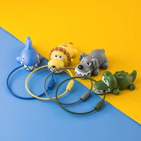 anime cartoon dog cute animal keychain wire ring kawaii trinkets car bag lanyard charm key chains for women best couple gift