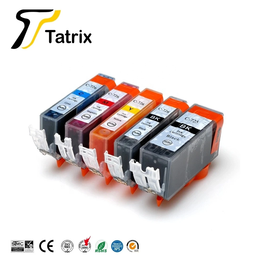 

5 шт. для Canon PGI725 PGI725XL CLI726XL совместимый чернильный картридж для CanonPIXMA IP4870 IX6560 MG5170 MG6170 MG8170 MX886 MX897