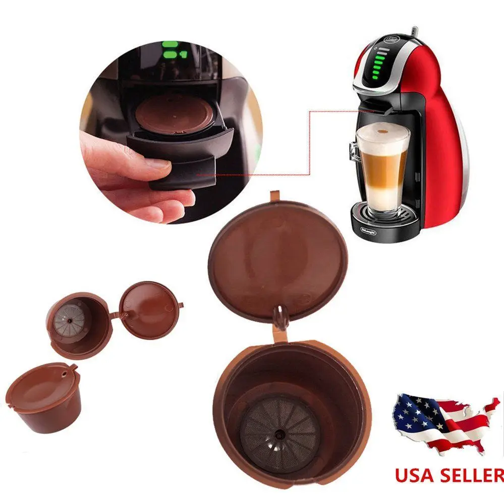Многоразовые кофейные капсулы с фильтром 4 шт. многоразовые для Nescafe Dolce Gusto крышки