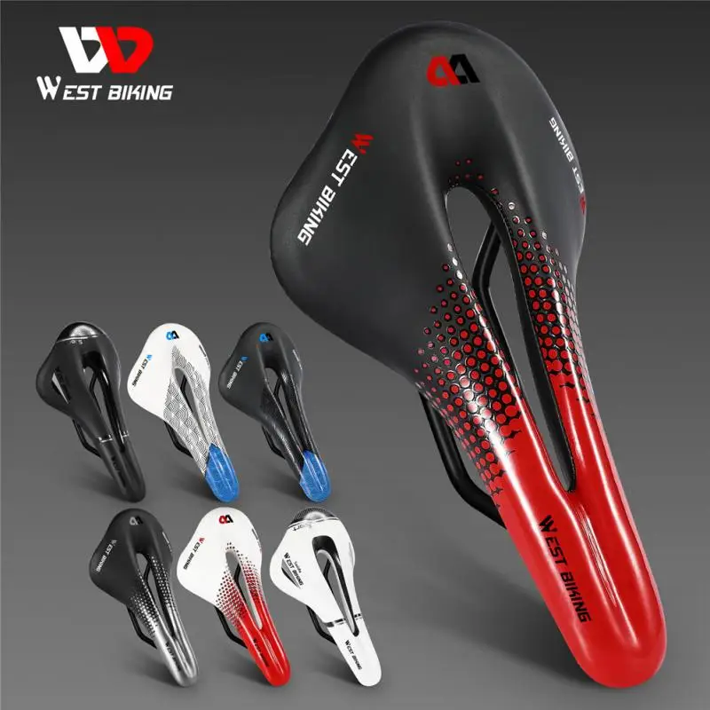 

WEST BIKING Ergonomic Bike Saddle 3D Hollow Breathable MTB Road Bike Seat Ultralight High Elastic Foam Cushion Bicycle Saddle