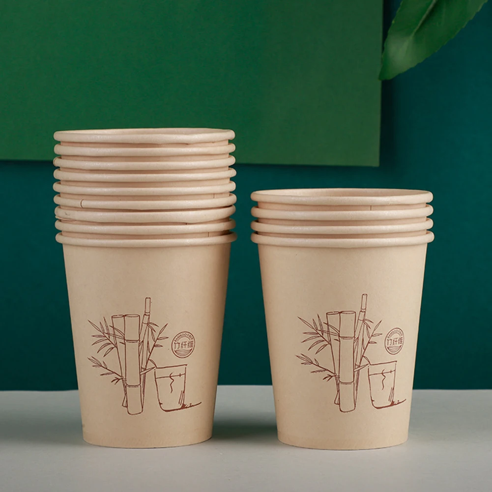 50 шт. вкладышей из бамбукового волокна одноразовые чашки для питевых чашек