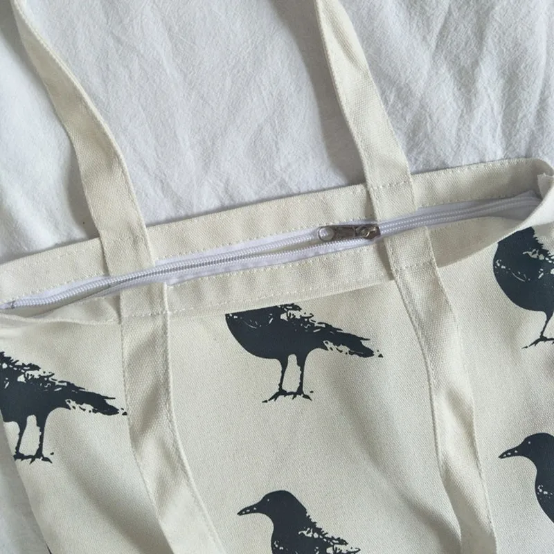 Холщовые женские сумки для покупок белые складные хлопковые тканевые тоуты