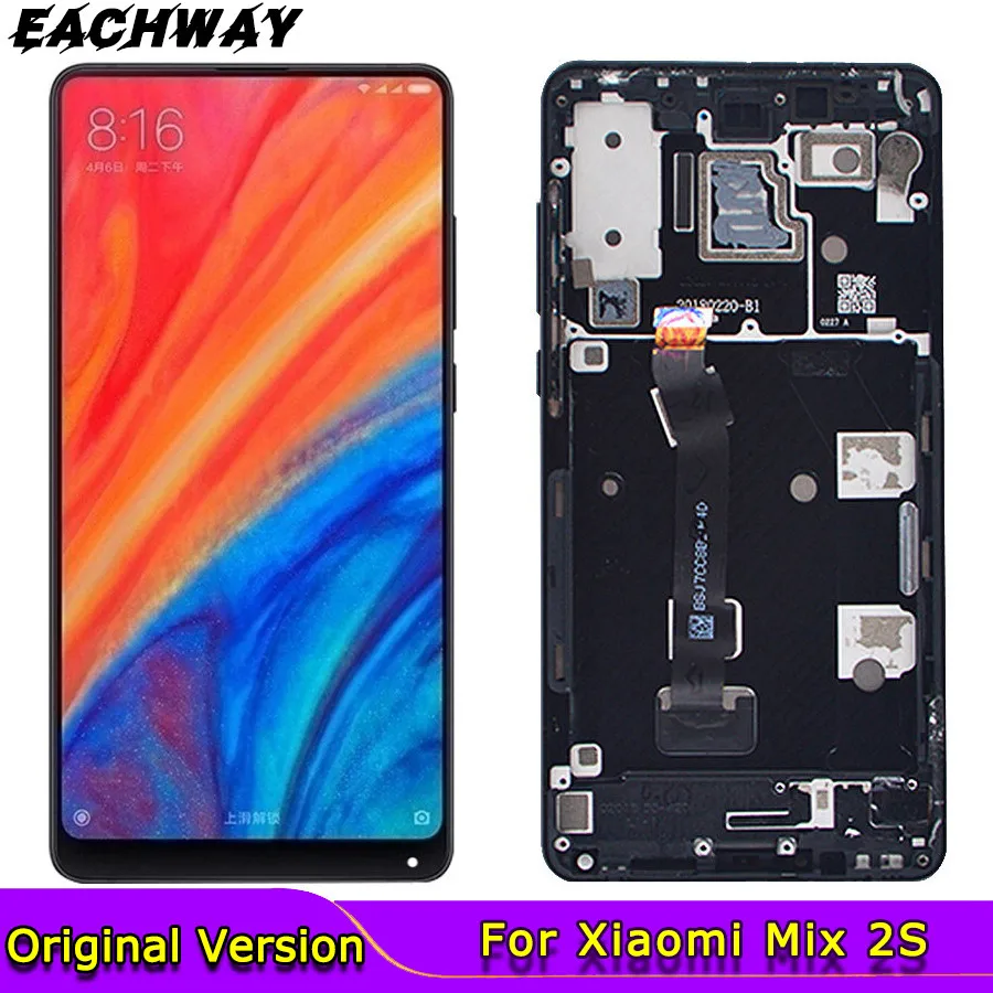 ЖК дисплей 5 99 дюйма для Xiaomi Mi MIX 2S сенсорный экран с дигитайзером в сборе и рамкой