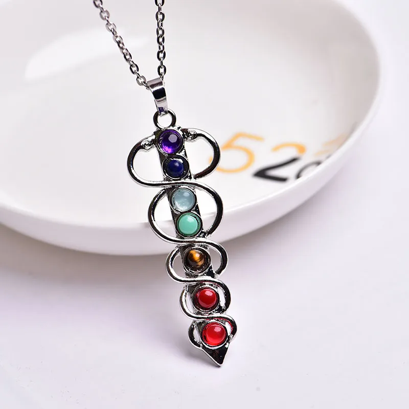 

1 шт. натуральная Хрустальная волшебная палочка семь чакр кулон кварцевый хрустальный камень поделки парные украшения праздничный подарок ...