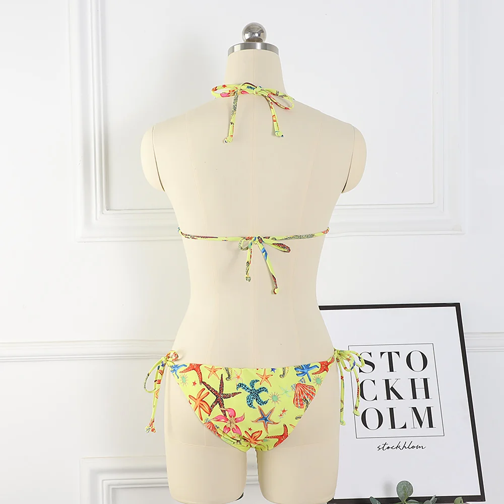 

Summer Women Two Piece Swimsuit Beach Swimwear Designer Sexy Briefs Bikini Bathing Suit 6049