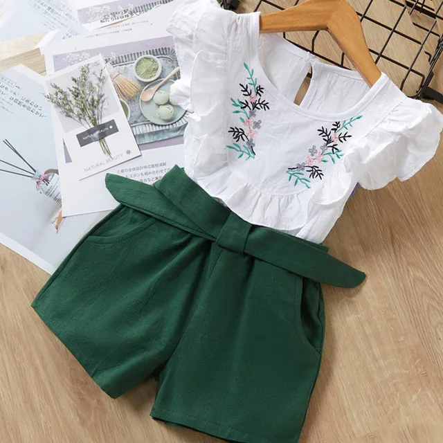 Bear Leader/комплекты одежды для девочек летняя одежда маленьких футболка с короткими