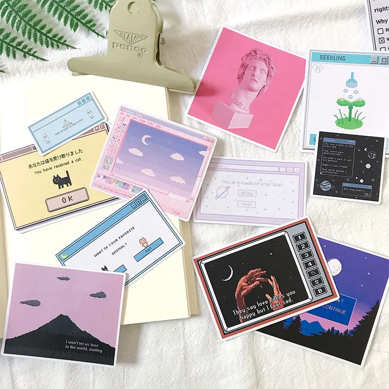 16 шт./компл. винтажная кибер-космическая наклейка сделай сам Скрапбукинг альбом