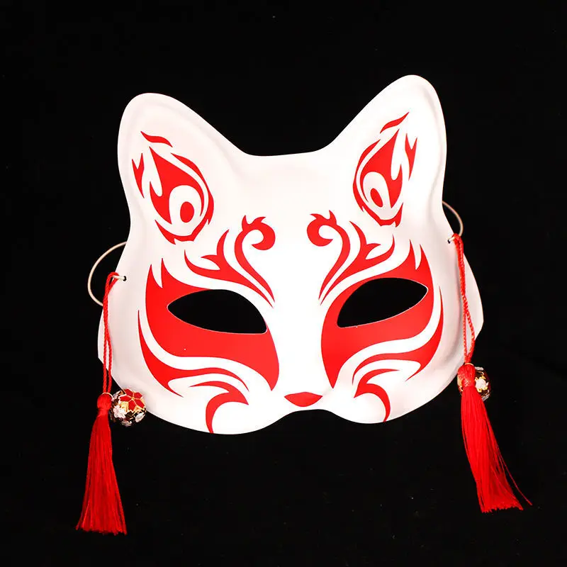 

10/5/2 Piece Costume Anime Fox Mask Japanese Half Face Mask Cat Mask Fancy Dress Party Prom Mask Cosplay Party Props