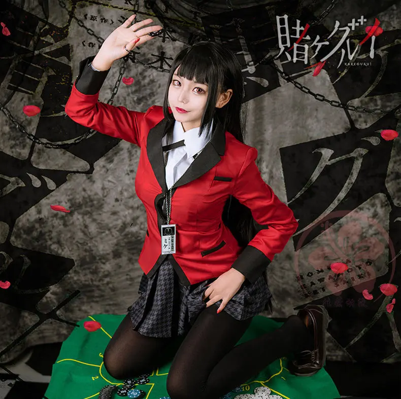 Костюмы для косплея аниме Kakegurui Yumeko Jabami японские школьные униформы JK полный