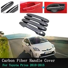 Автомобильные аксессуары, хромированная карбоновая крышка ручки двери, наклейки для Toyota Prius XW30 30 zvw30 zvw35 2010 2011 2012 2013  2015 Европа