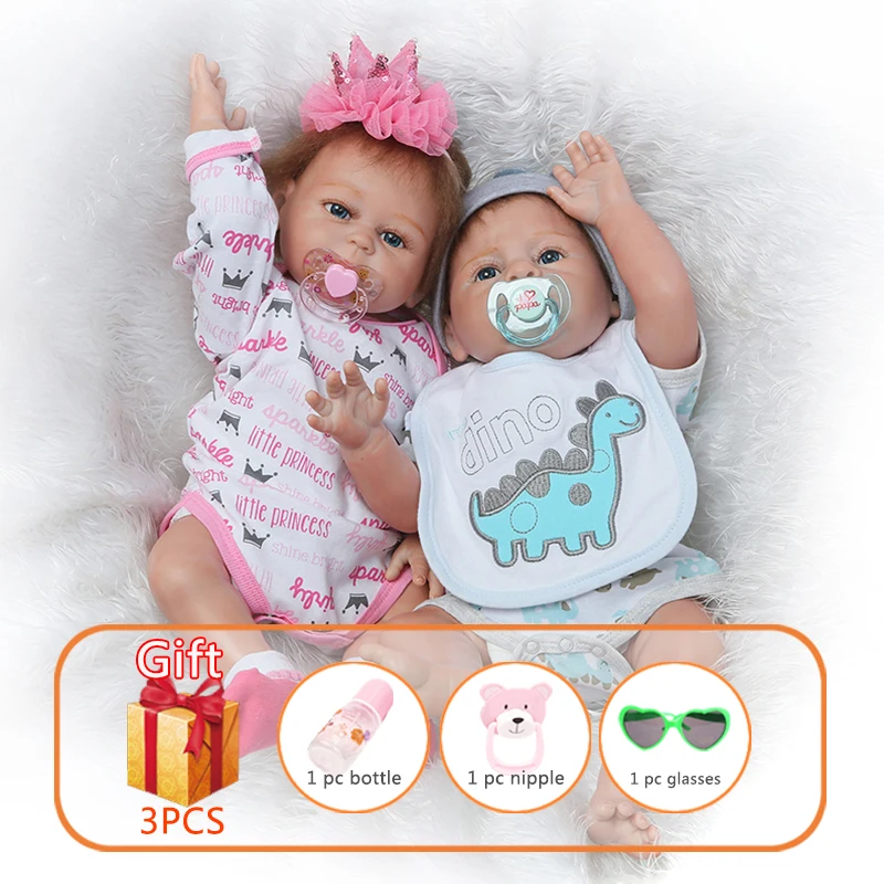 NPK 50 см Reborn Baby Doll цельное Силиконовое моделирование детских кукол ручная работа