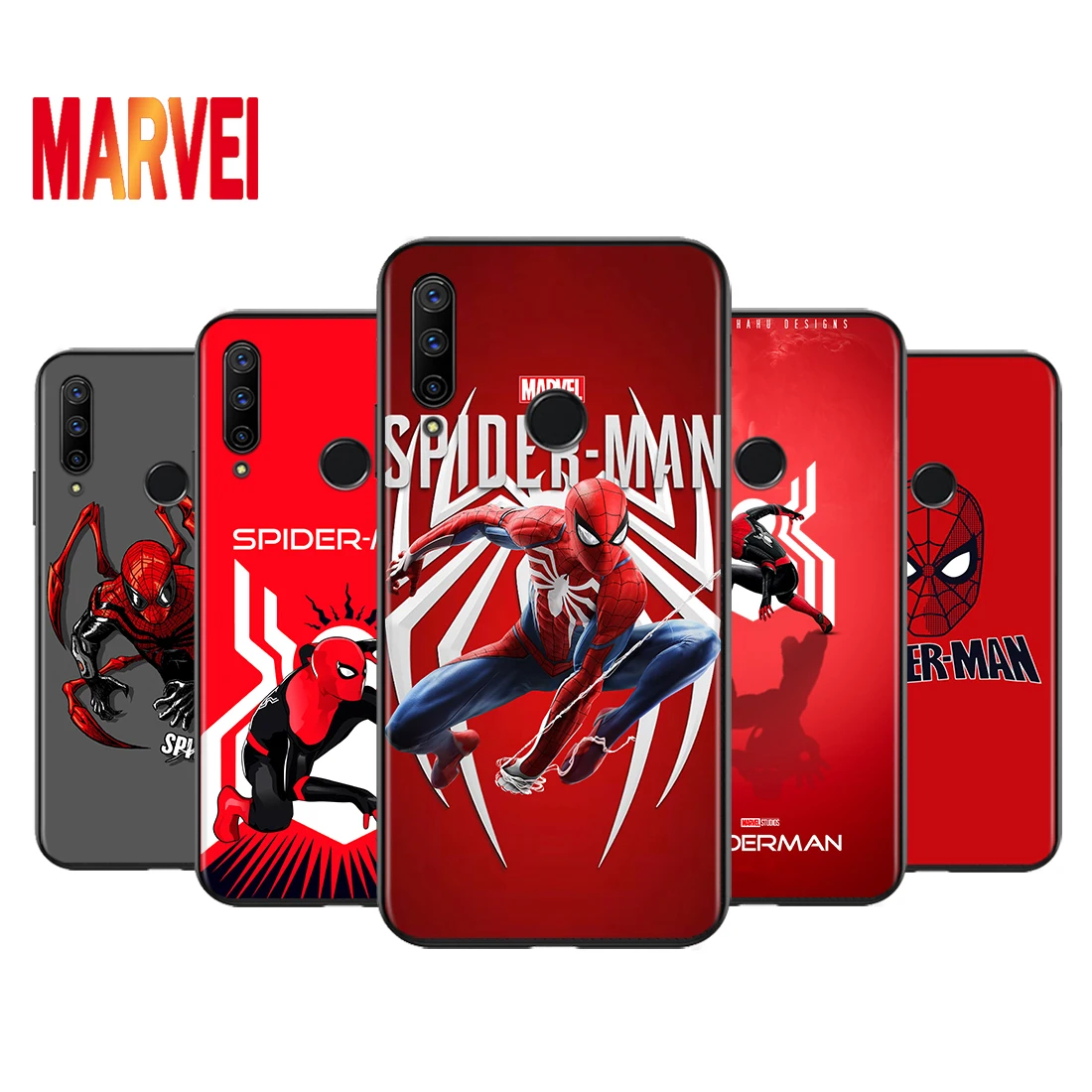 

Cool Marvel Spiderman Logo Soft TPU For Huawei Honor V30 30 X10 30i 10X 30S 20S View 20 V20 Pro Plus Lite RU Black Phone Case