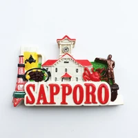qiqipp sapporo hokkaido japan creative landmark travel memorial decoration crafts magnetic fridge magnet