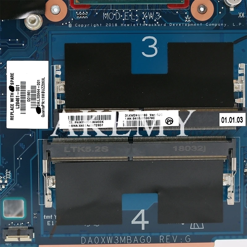 High quality For Zbook 15 G4 Laptop motherboard 921047-601 CPW50 LA-E161P WIth SR32Q I7-7700HQ CPU 100% full Tested | Компьютеры и