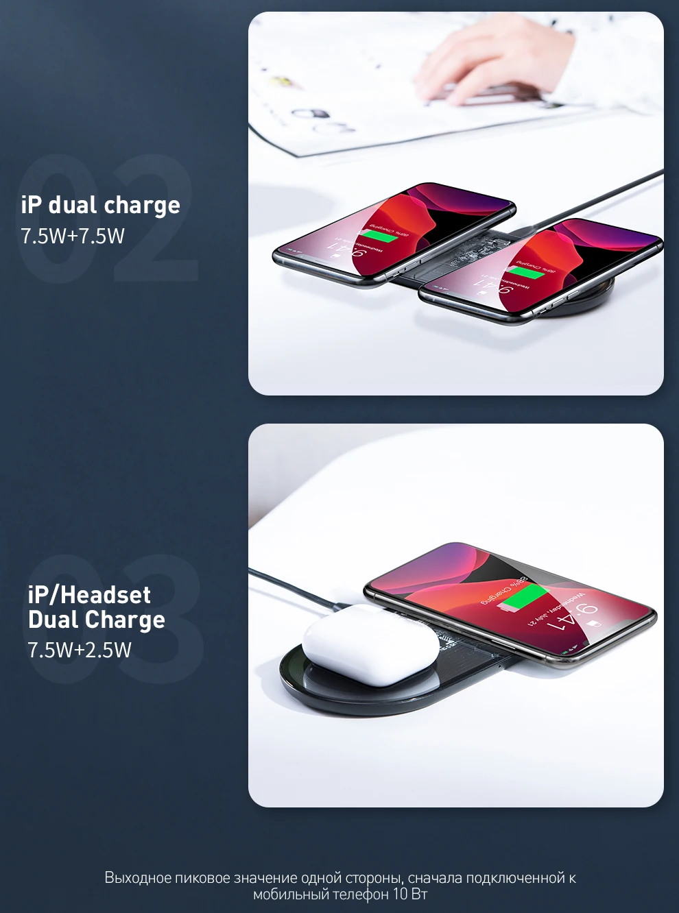 Baseus 15 Вт Двойное беспроводное зарядное устройство для iPhone 11 Pro Max X XS Max XR Видимая беспроводная зарядная панель для Samsung Galaxy Note 10 Plus Note 9 8 S10 S9 Зарядка для аэродромов