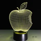 Настольная лампа Apple, 16 цветов, 3D, светодиодная акриловая Ночная лампа с сенсорным выключателем для детей, подарок, прикроватная голограмма, декоративный светильник, Рождественская сделка