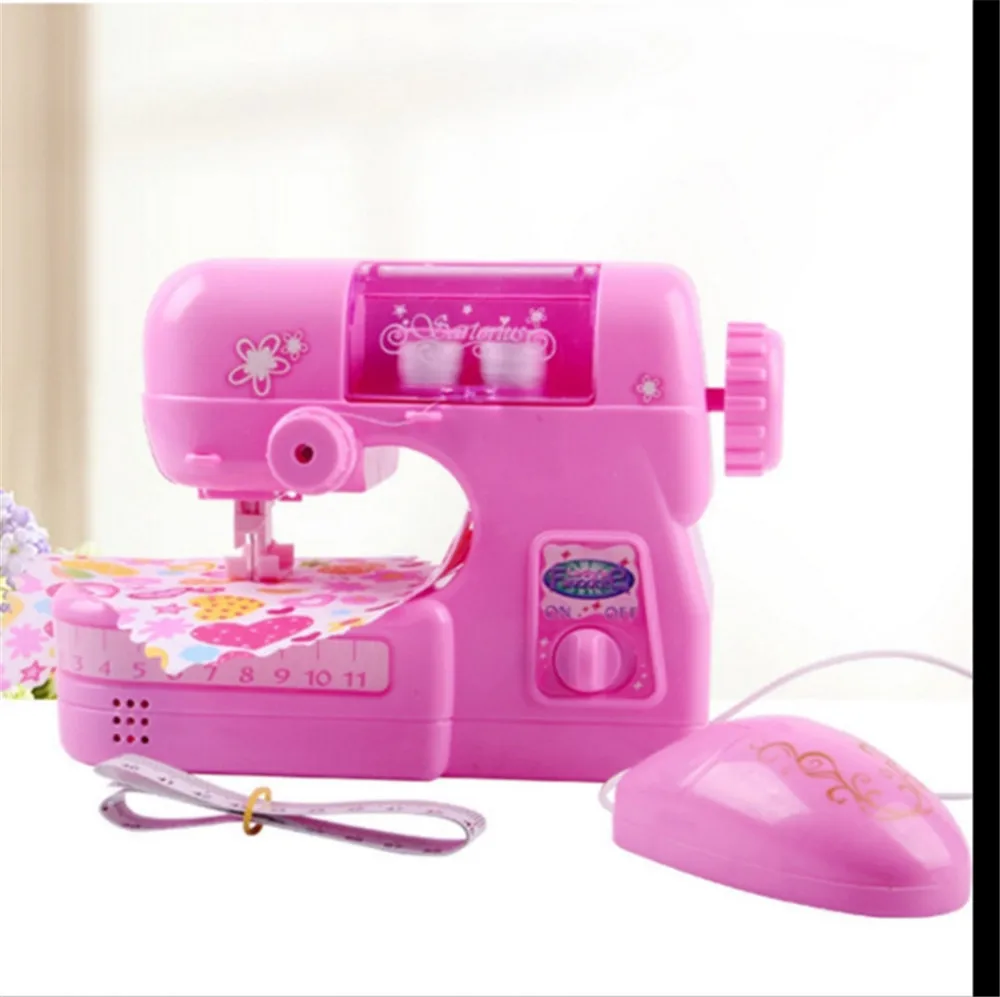 Sewing Machine Electric Household Appliances Mini Doll Cloth Children Pretend Play Educational Furnriture Toys | Игрушки и хобби