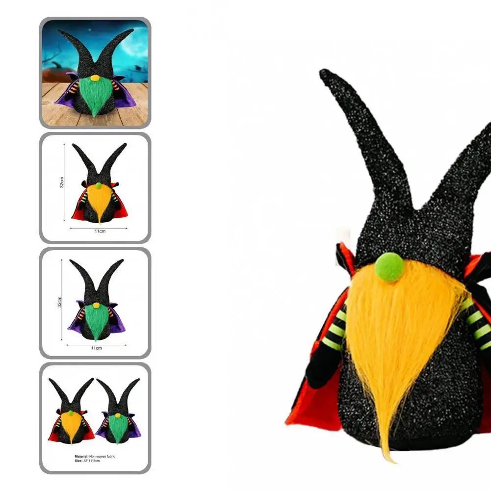 

Eye-catching Skin-friendly Halloween Cute Cloak Faceless Dwarf Gnome Doll for Bedroom