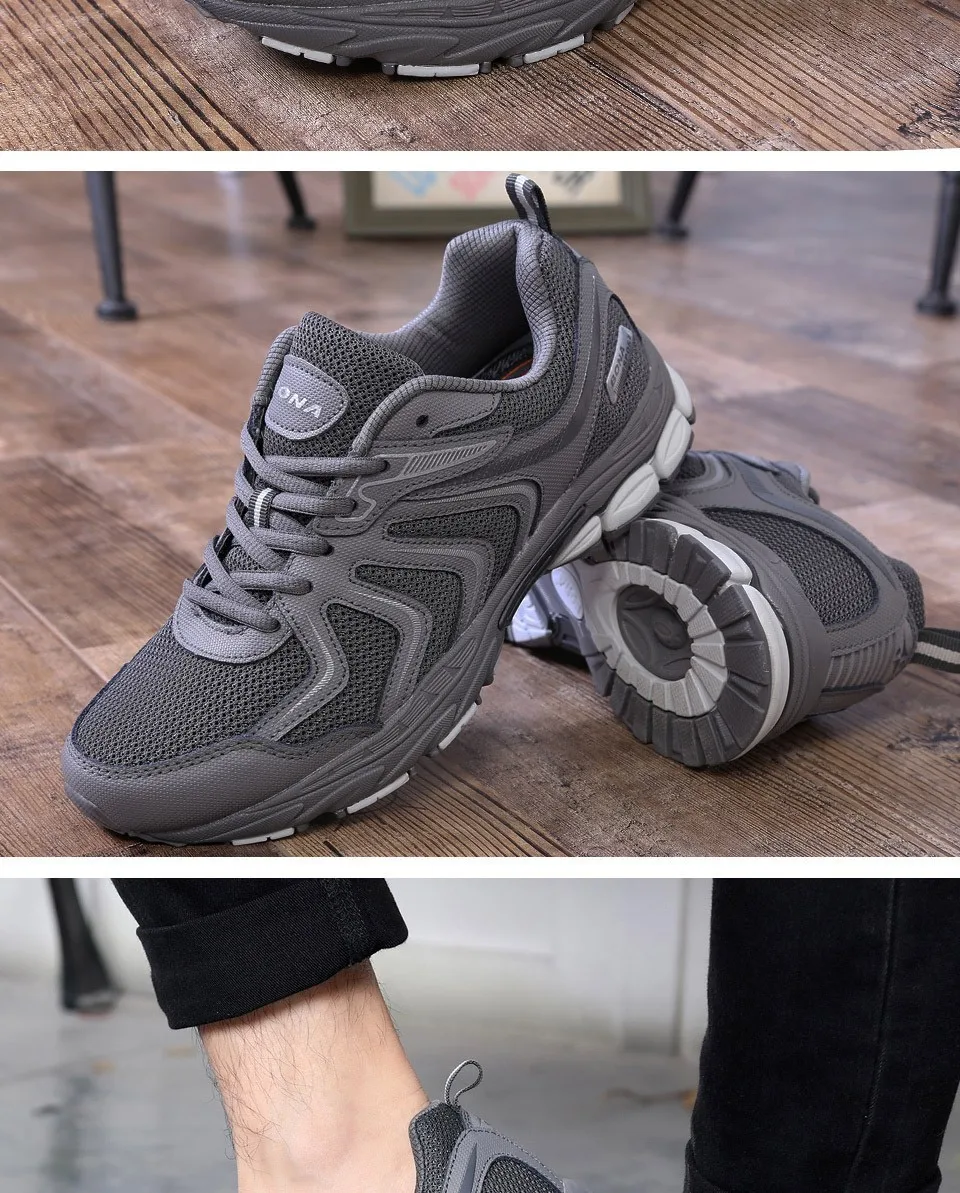 BONA Zapatos de hombre, мужские кроссовки, на шнуровке, дышащие, удобные, уличные, для мужчин, красивые тренды, спортивные кроссовки