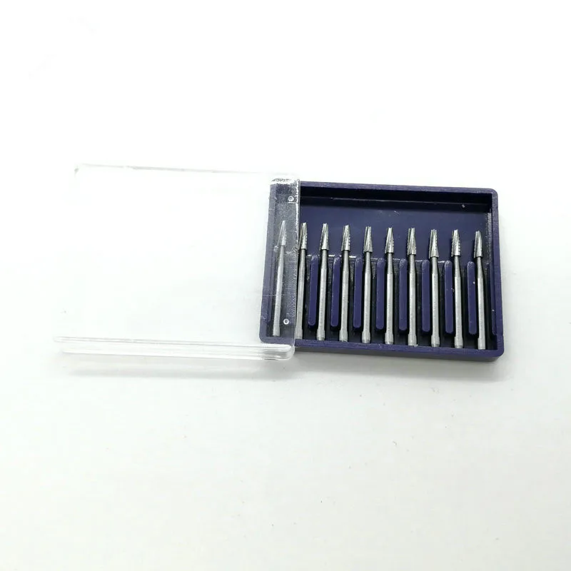 10 шт./упак. Dental Lab вольфрамовые стальные карбидные боры для высокоскоростного