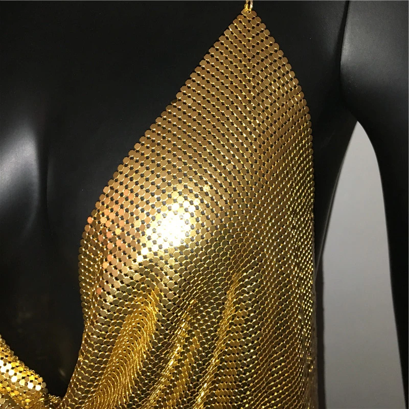 Женская майка с блестками и глубоким v образным вырезом|Майки| |