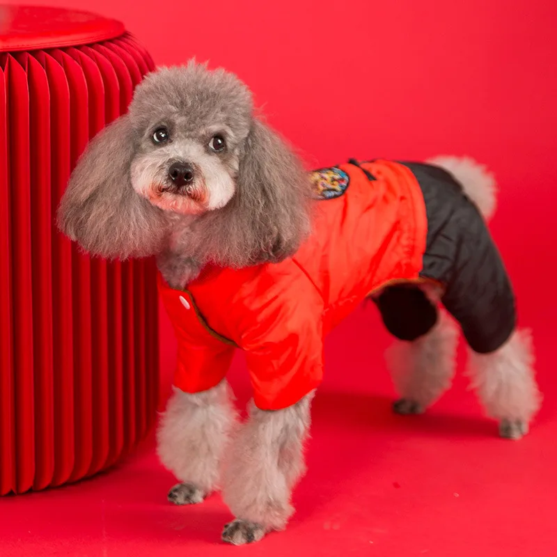 Одежда для собак китайский новогодний костюм домашних питомцев одежда маленьких