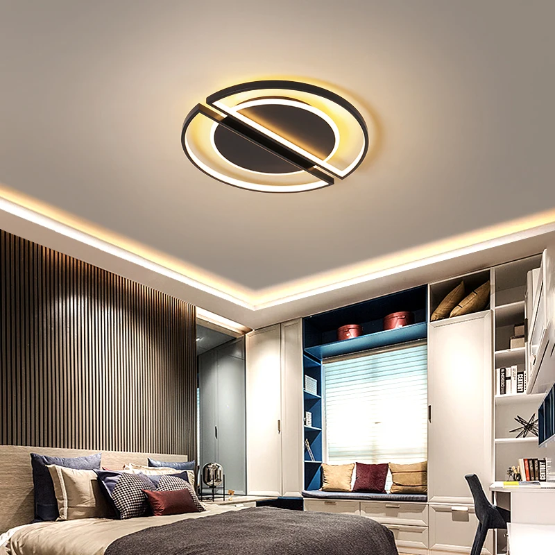 Ultra-thin Modern LED Ceiling Lamp Living Room Remote Control Dimmable Nordic Round Bedroom Office Surface Lighting Fixture