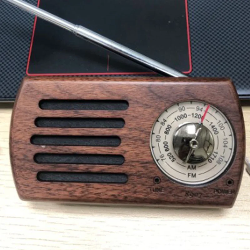 AM/FM портативное радио ретро деревянное карманное с лучшим приемом разъем для