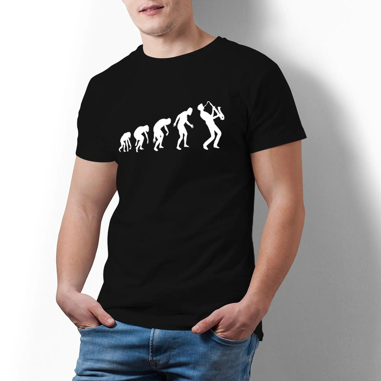 

Casual Saxophone Mens Tshirt 100 Cotton Short Sleeves T Shirt Graphic Basic Tee Shirt Men 5x