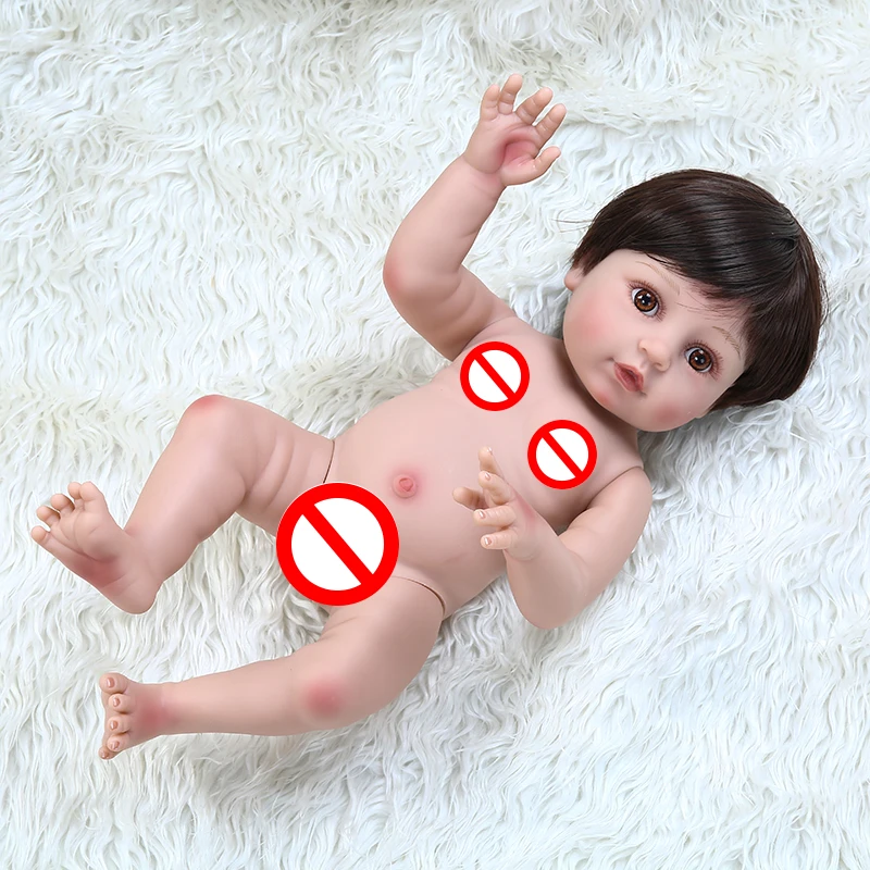 NPK 48 см полное тело Мягкие силиконовые реалистичные гибкие reborn baby doll Премиум размер Очаровательные милые куклы Рождественский подарок