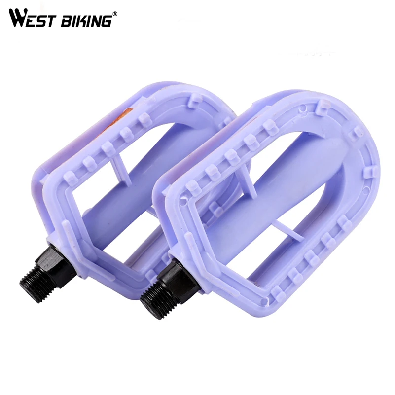 

WEST BIKING Lightweight Kids' Bikes Bicycle Pedal 12MM Hard Plastic Footrest Cycling Pedsl Anti-Slip Children Kid Bicycle Pedals