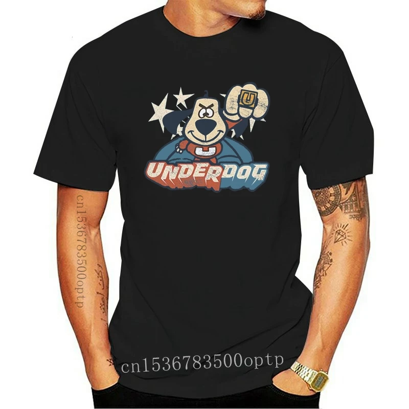 

Design Underdog 1960's Animated Tv Series Vinatage Style Flying Summer Basic Casual Short Cotton T-Shirt