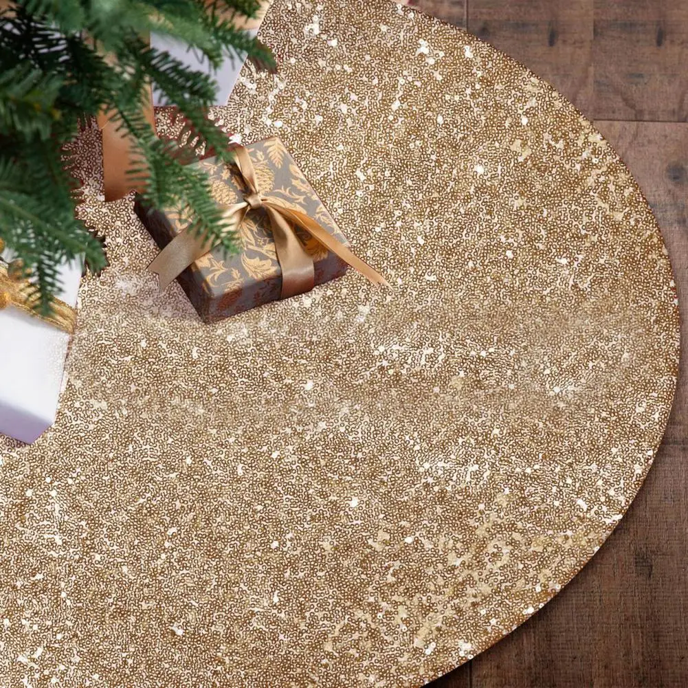 Коврик для елки плотный легкий устойчивый к разрыву коврик 122 см с блестками