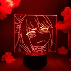 Kawaii Aqua Cry аниме лампа милый комнатный декор для Harajuku Otaku женское украшение для спальни Рождественский подарок фигурка манга Konosuba светодиодный светильник