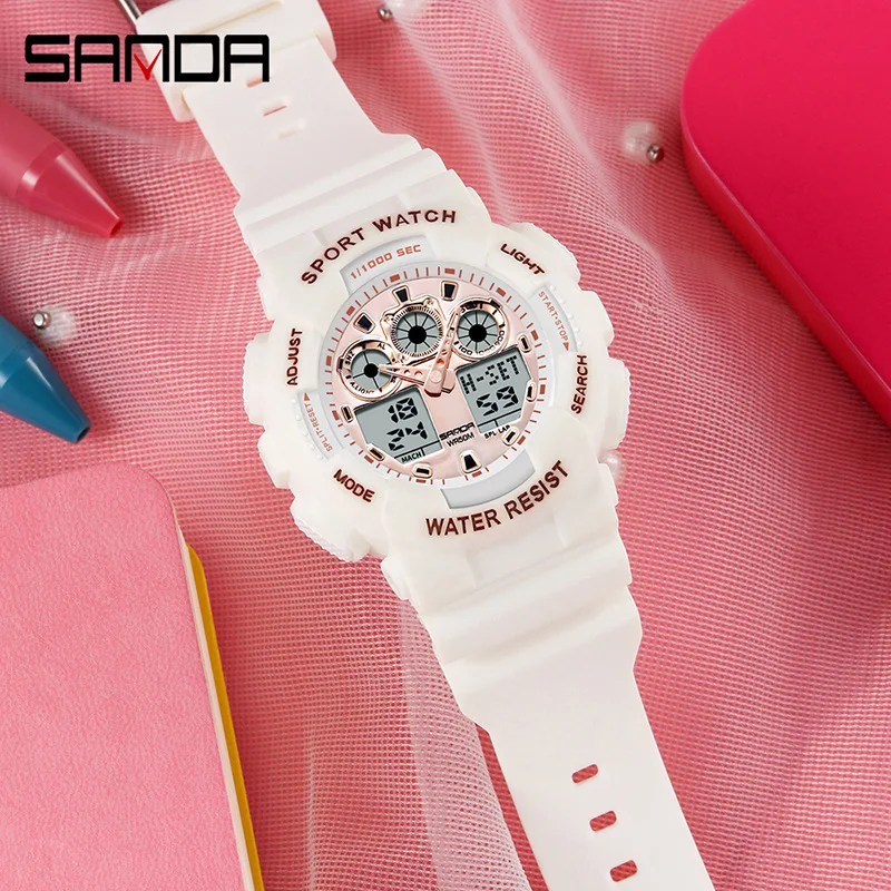 

Digital Sport Watches Waterproof Couple Watch Women Wristwatches Outdoor Multi-function Student ins Fashion Creative Clock SANDA